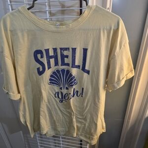Maurices Yellow and Blue Graphic T-Shirt